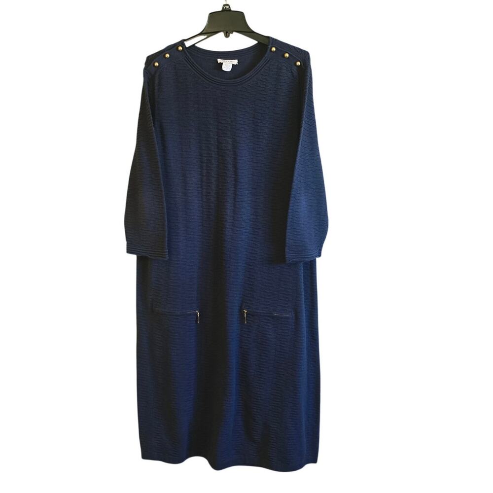 Joan Vass blue lagenlook dress size 1x